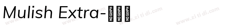 Mulish Extra字体转换